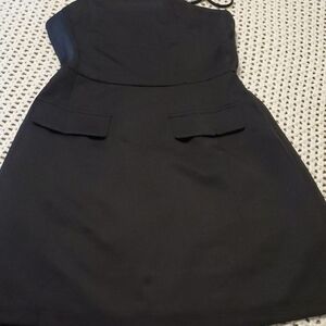 Chic Black Strapless Mini Dress